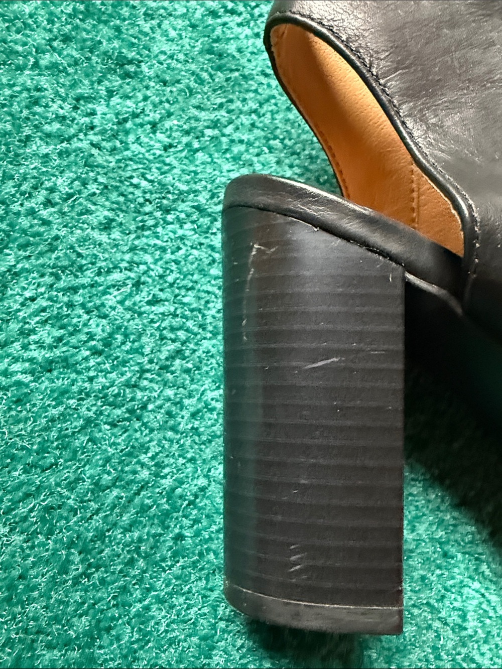 Madden Girl Black Strappy Cutout Peep-Toe Block Heels - Picture 5 of 5